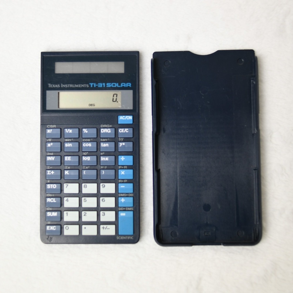 Vintage Texas Instruments‎ TI-31 Solar Scientific Calculator With Case Cover 80s